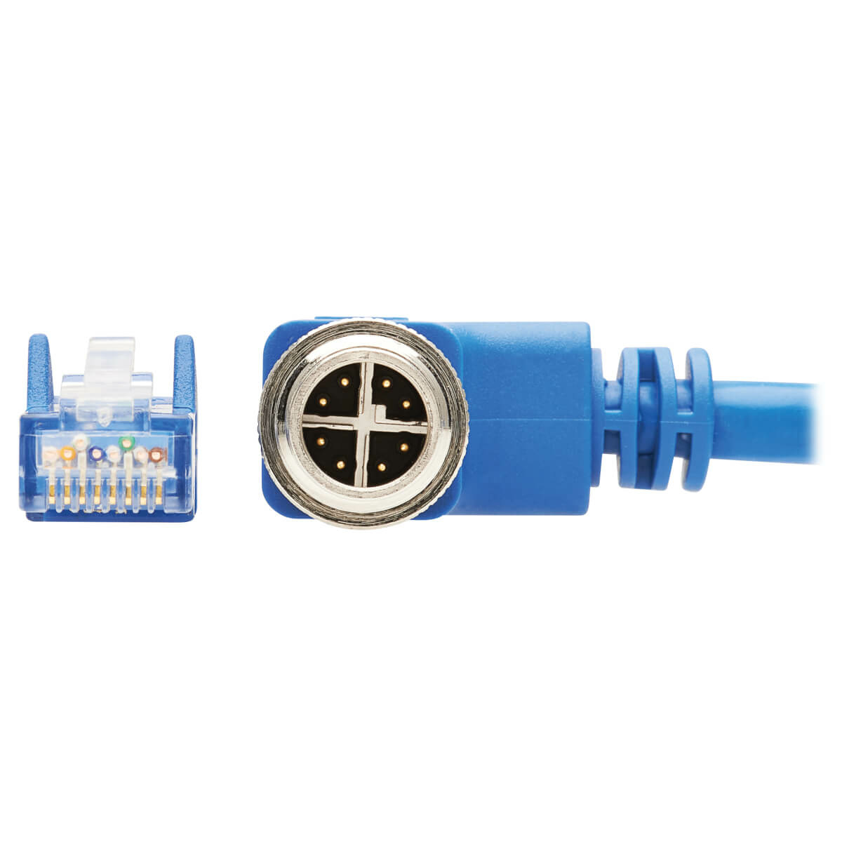M12 X-Code Cat6 1G UTP CMR-LP Blue 2 m