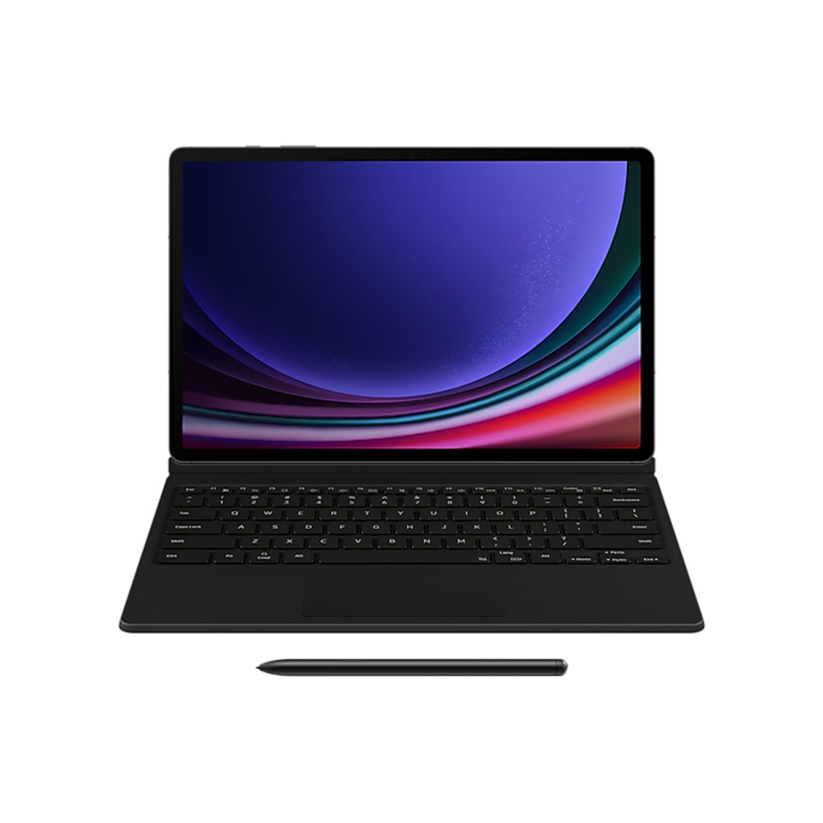 Tab S9+ Book Cover Kbd w/ Tpad Blk