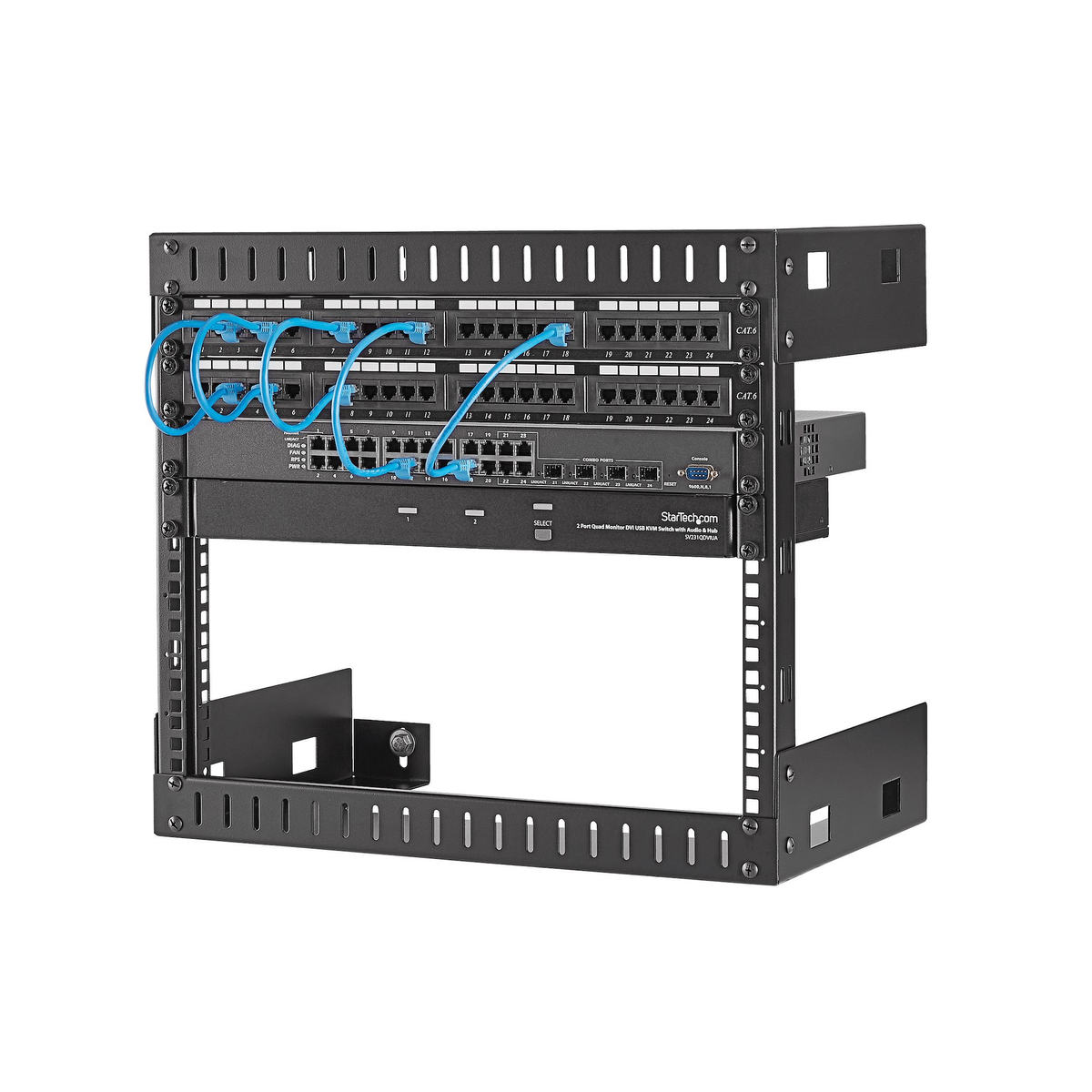 8U Open Frame WM Equipment Rack