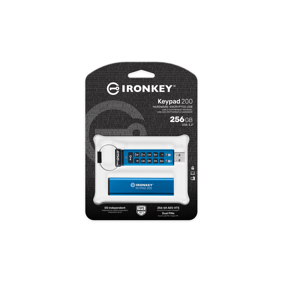 FD 256GB IRONKEY KEYPAD 200C FIPS 140-3