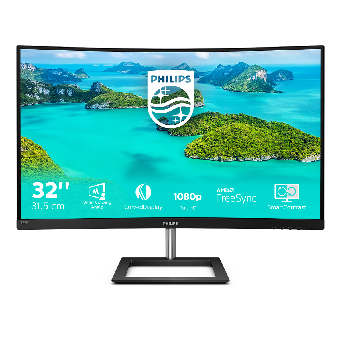 322E1C 31.5 VA FHD Curve VGA HDMI DP