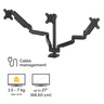 Platinum Series Triple Monitor Arm Black