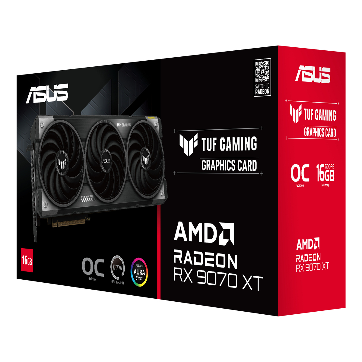 GPU AMD RX9070XT TUF GAMING OC 16G Fan