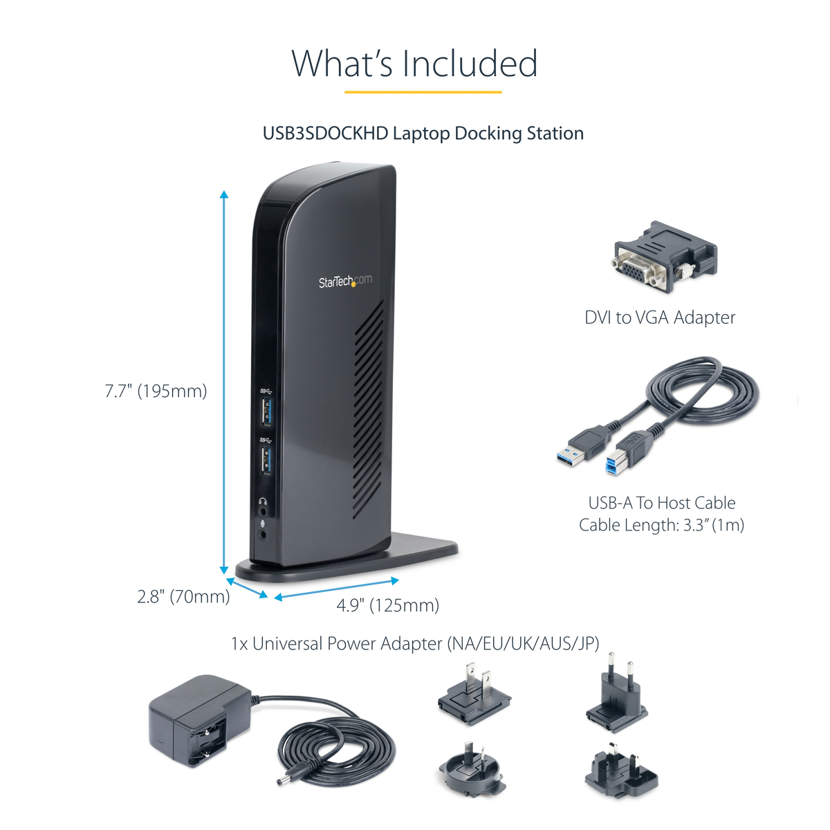 Universal USB 3.0 Laptop Docking Station