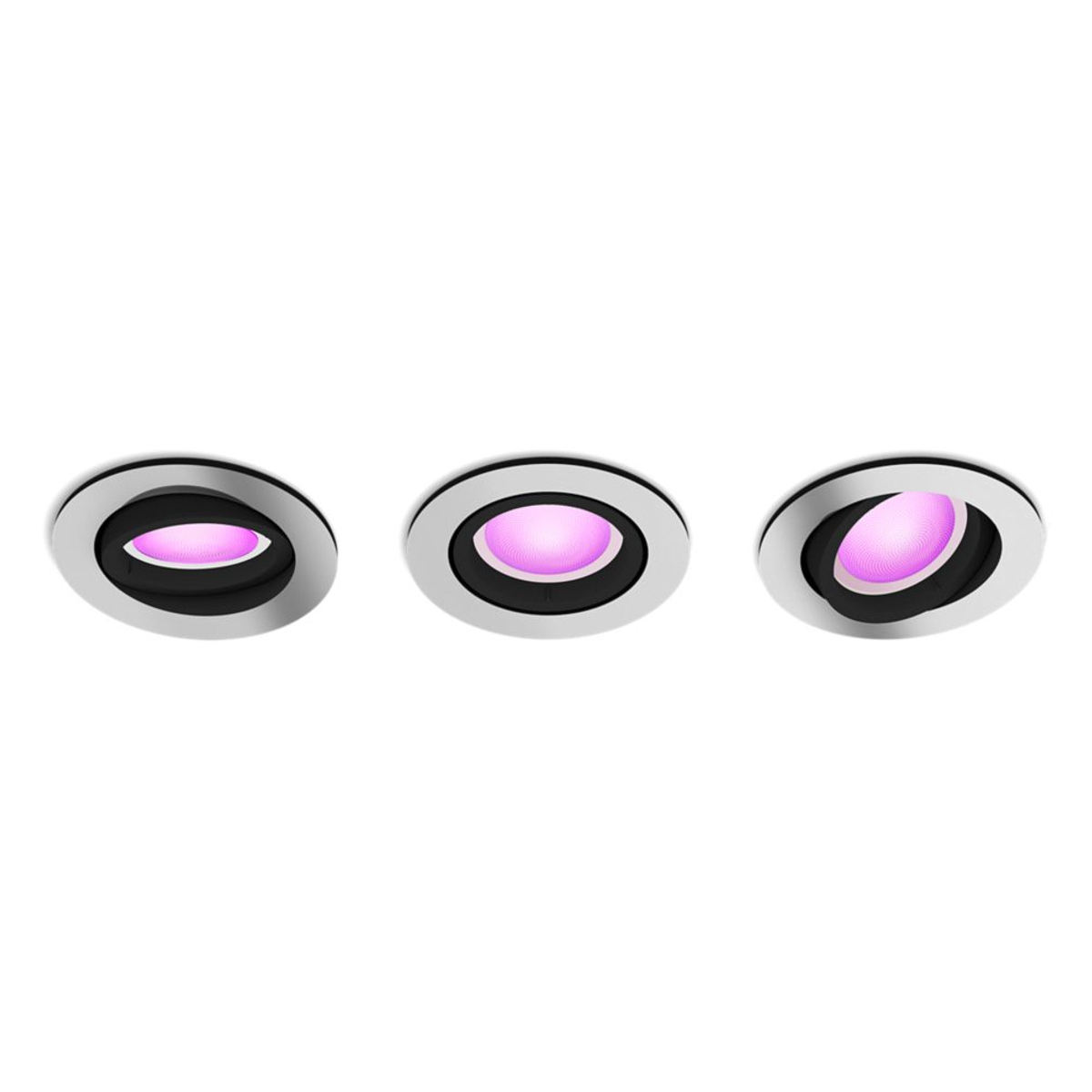 Centura Hue recessed R. aluminium 3x5.7W