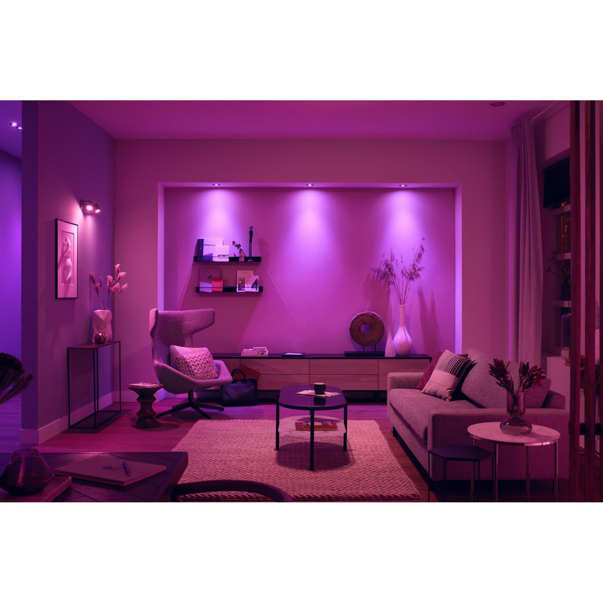 Centura Hue recessed R. aluminium 3x5.7W