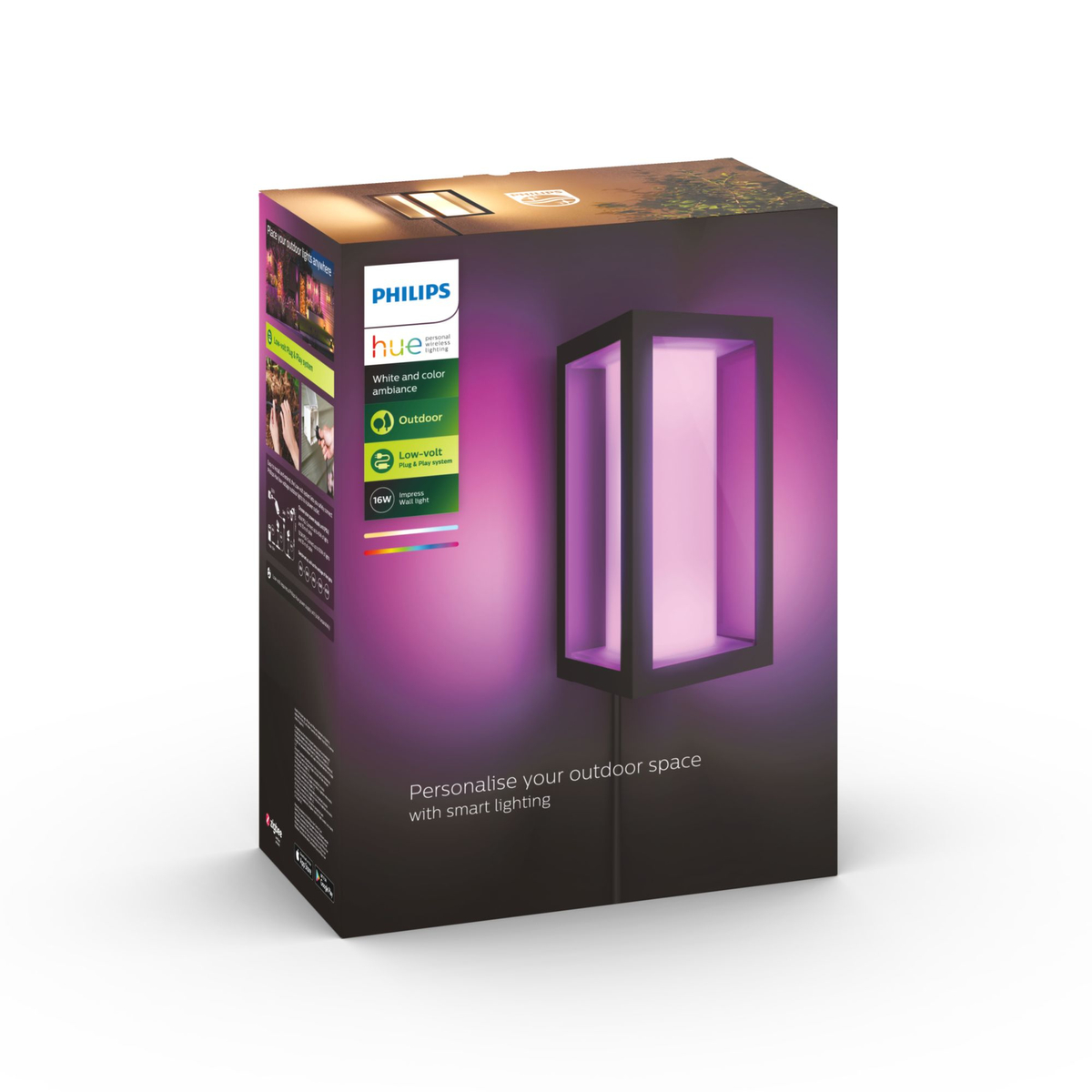 HUE ZB-Impress Wall Light Low Volt Bk-BT