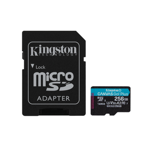 Kingston, FC256GB microSDXC Canvas Go Plus + ADP