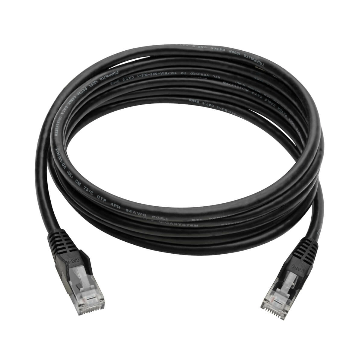 Cat6 Gigabit Black Snagless Patch Cable