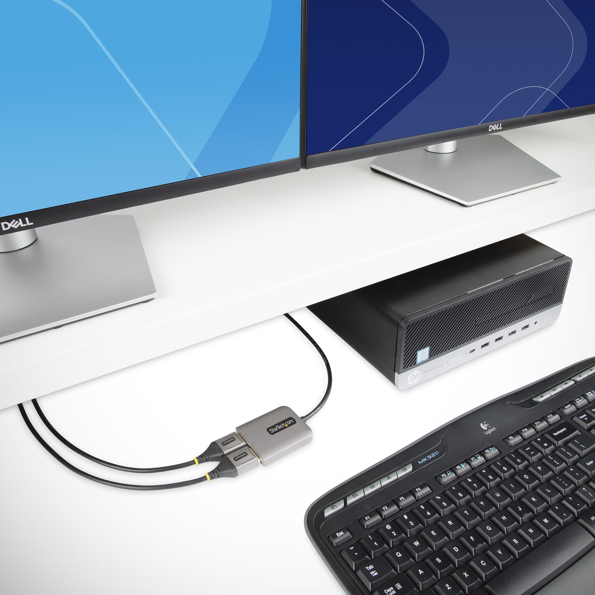 2-Port DisplayPort MST Hub Dual 4K 60Hz