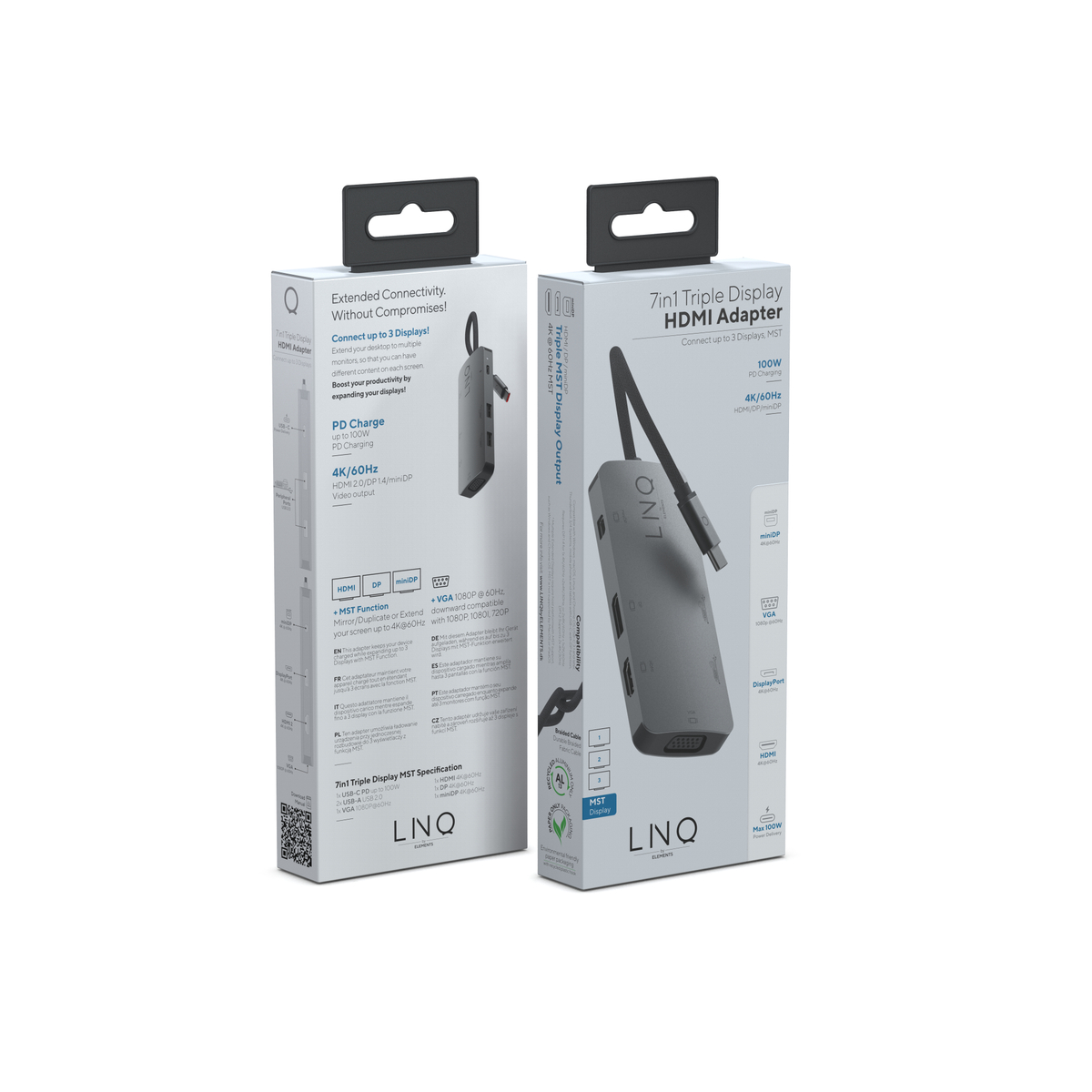 7in1 USB-C HDMI Adapter Triple Display