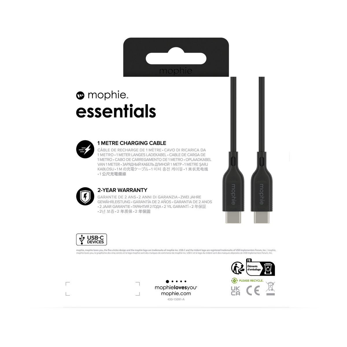 Essentials-Cable-USBC-USBC-1 meter-Black