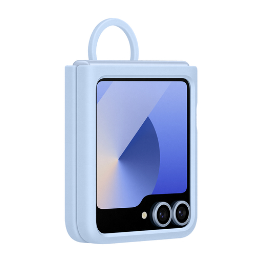 Z Flip6 Silicone Case with Ring Blue