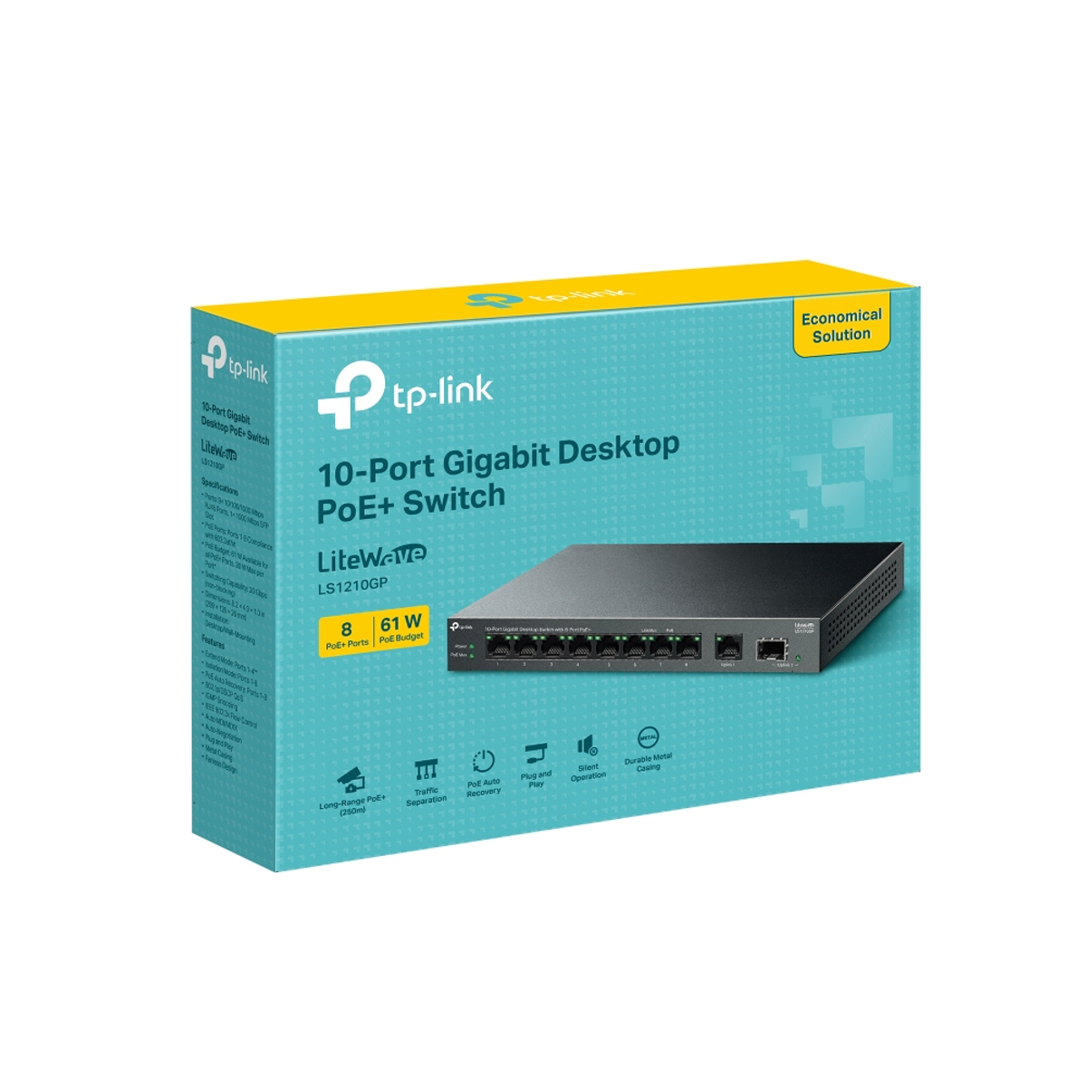 10Port Gigabit Desktop Switch 8Port PoE+