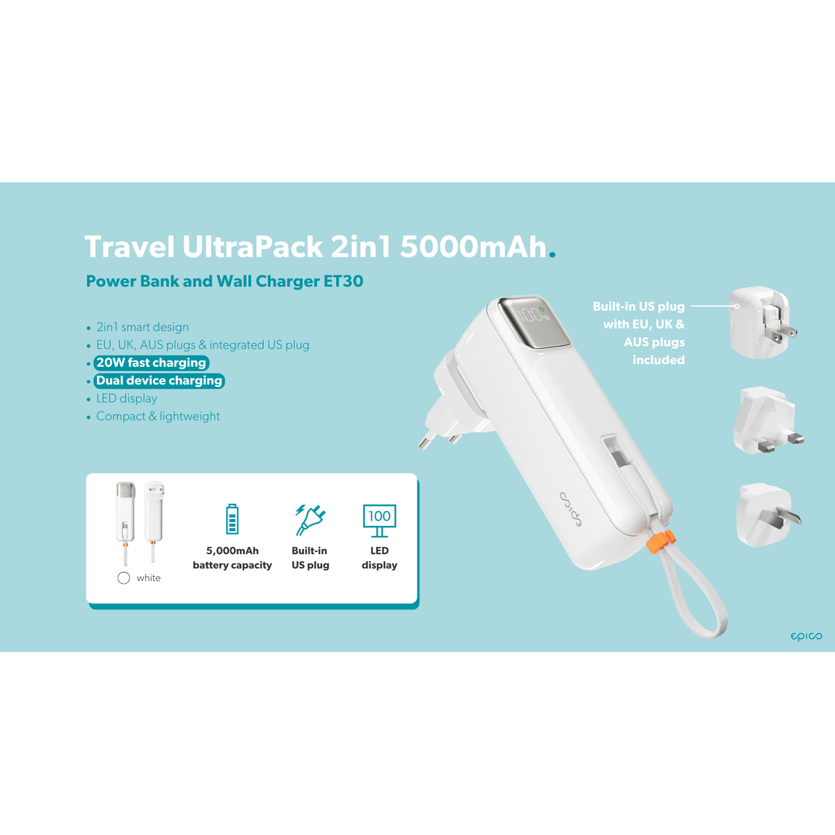 Epico UltraPack 2in1 5000 PWB & Charger