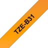 TZEB31 12mm Black On Orange Label Tape