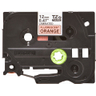 TZEB31 12mm Black On Orange Label Tape