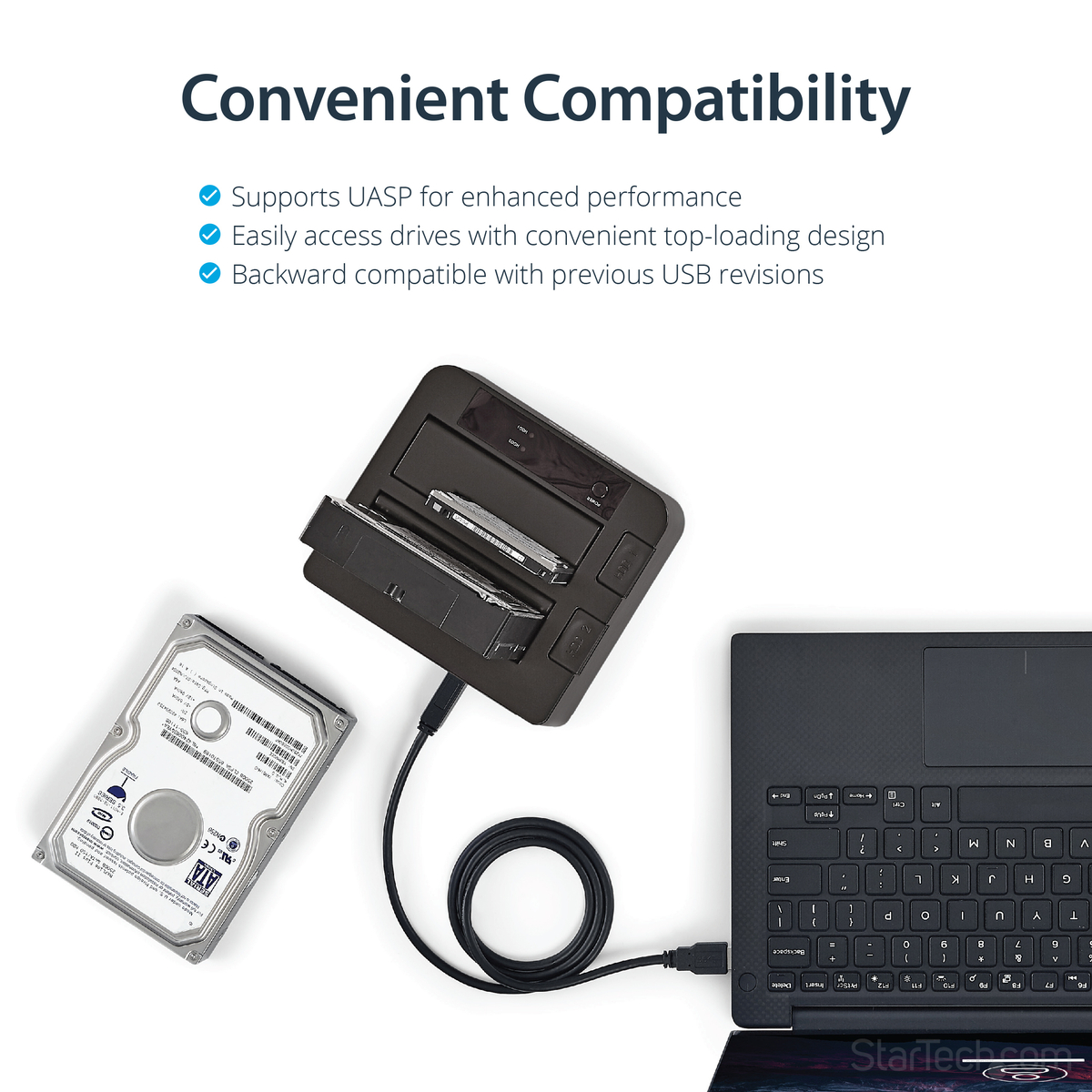 USB 3.1 Gen 2 (10Gbps) Dual-Bay Dock