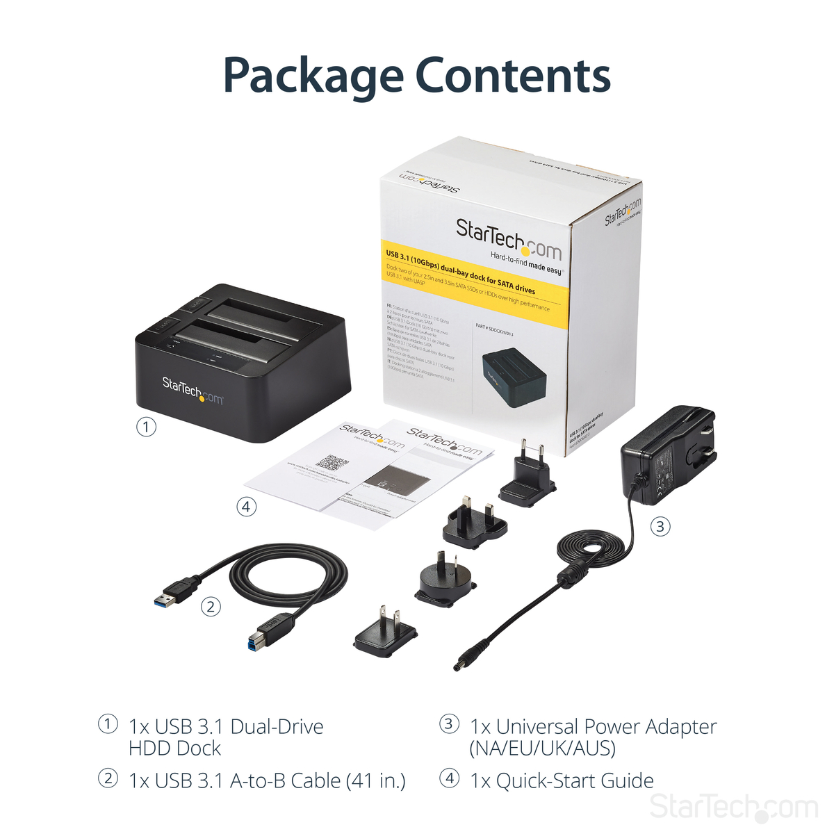 USB 3.1 Gen 2 (10Gbps) Dual-Bay Dock