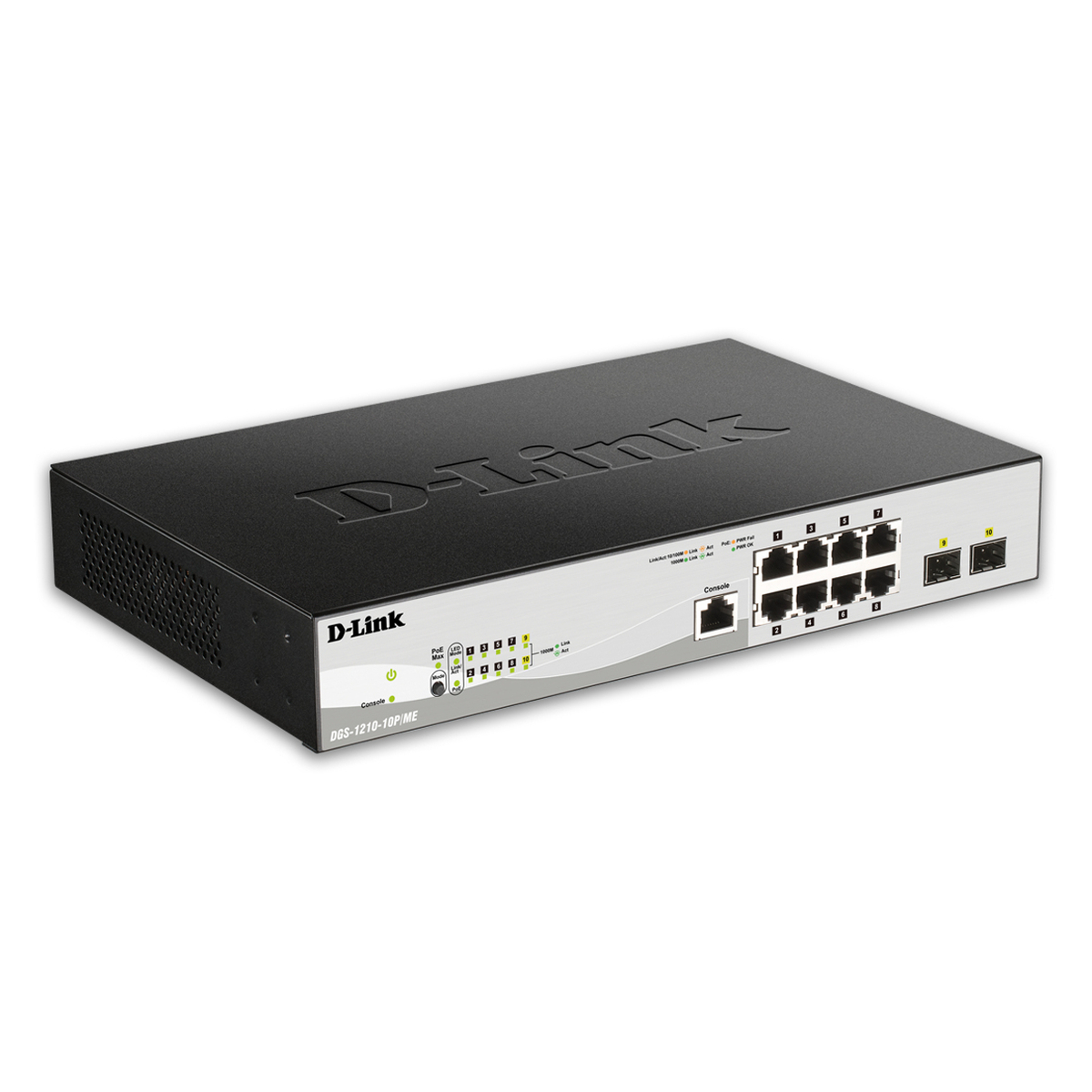 8-Port PoE + 2-Port 1 Gbps SFP Ports