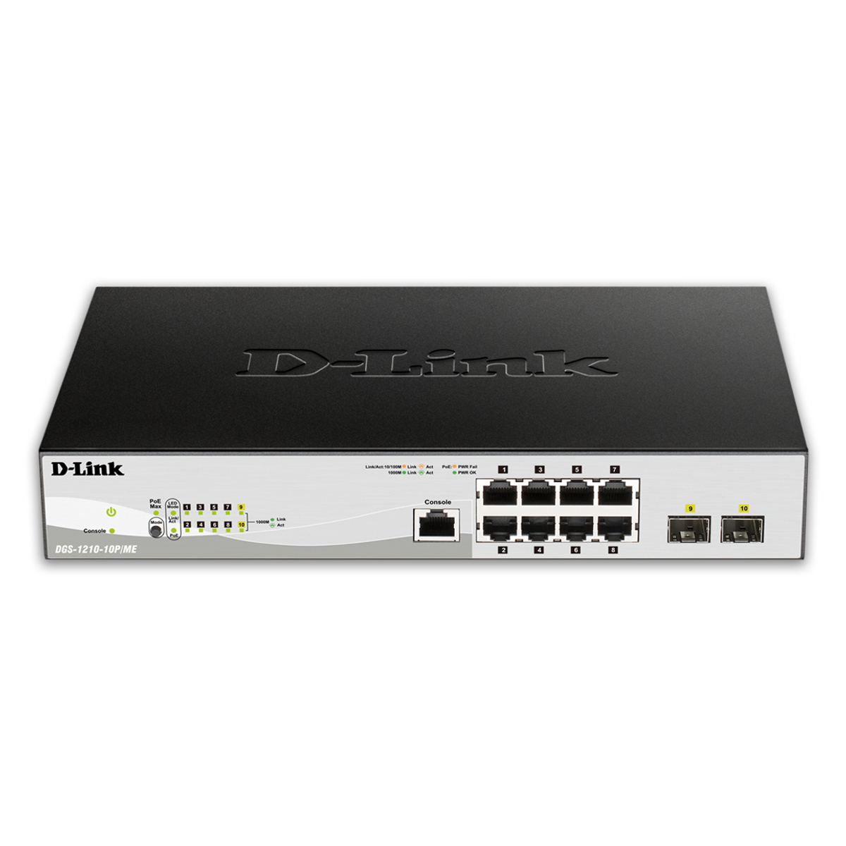 8-Port PoE + 2-Port 1 Gbps SFP Ports