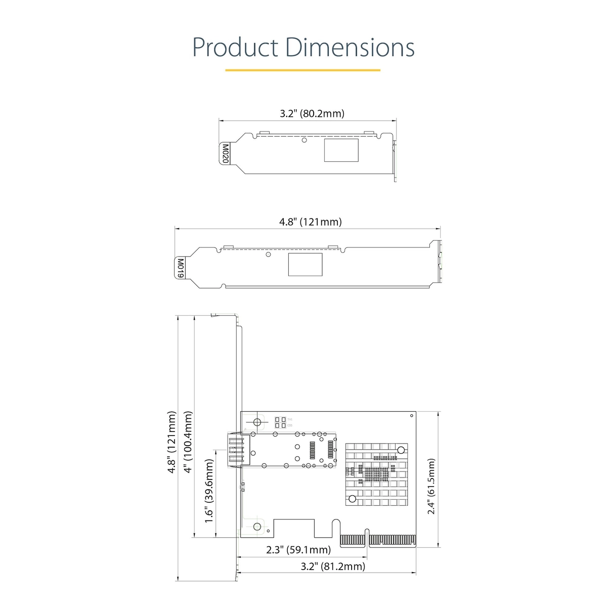 10G PCIe SFP+ Card Single Open SFP Port