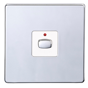 MiHome Polished Chrome 1 Gang Dimmer