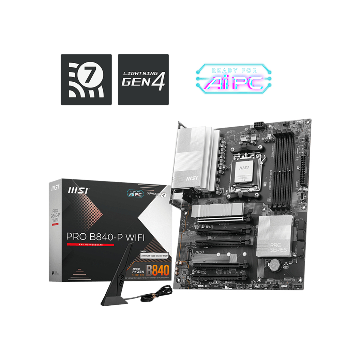 MB AMD AM5 PRO B840-P WIFI D5 ATX