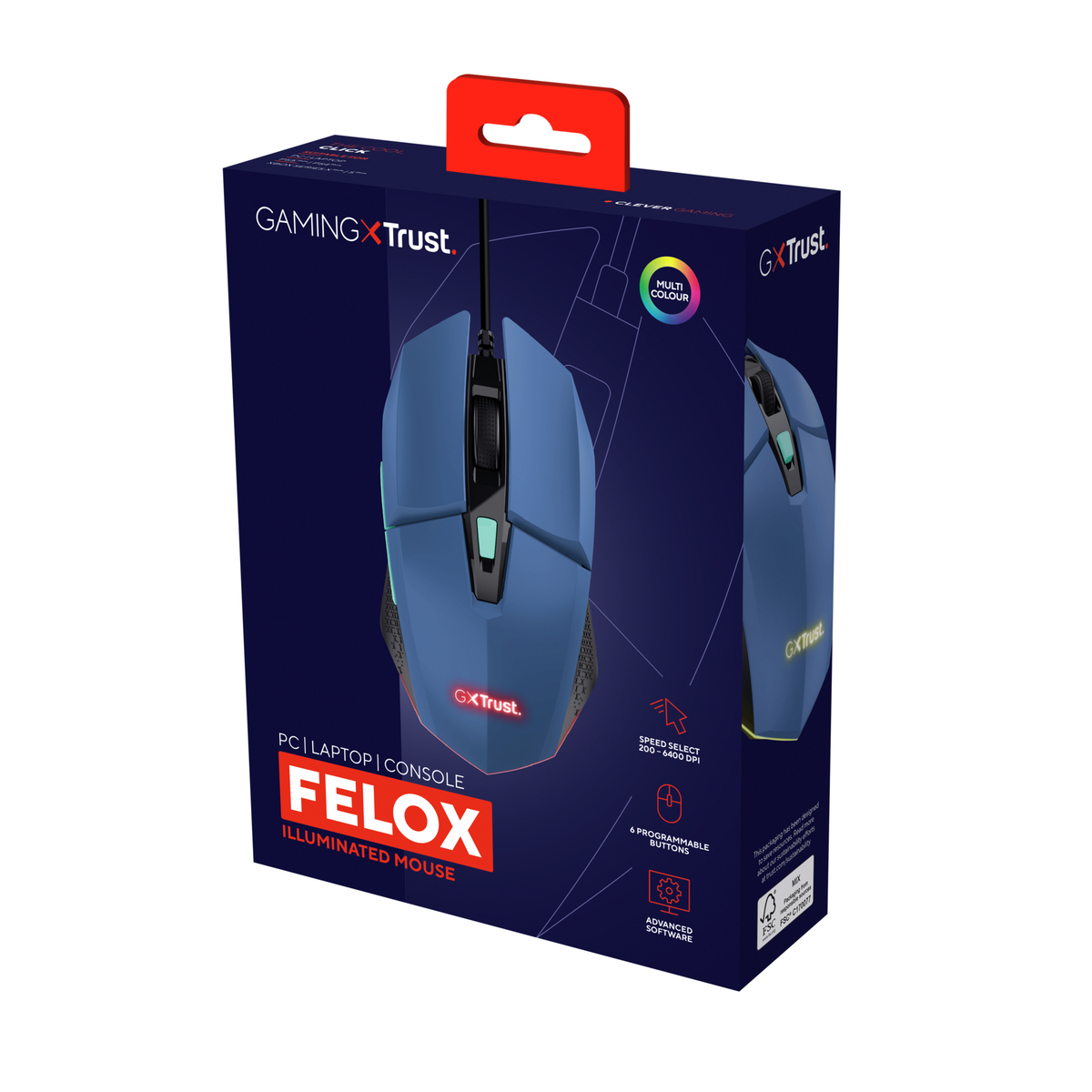 GXT109B Felox Gaming Mouse Blue