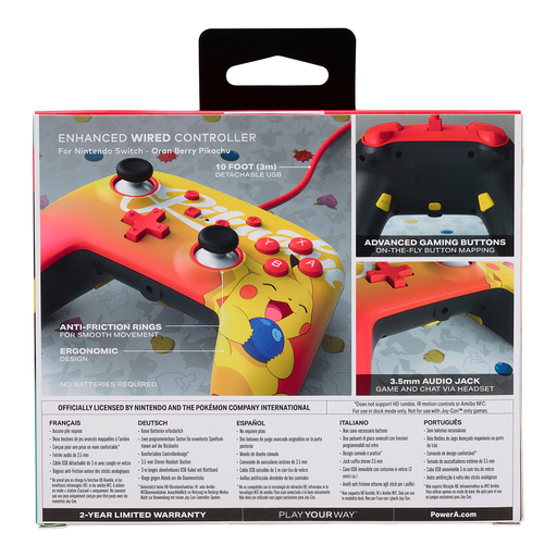 Enhanced Wired Con NSW-OranBerry Pikachu