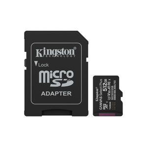 Kingston, 512GB microSDX 150MB/s A1 Card + Adapter
