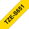 TZES651 Black On Yellow Strong Label Tap