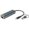 USB-C/USB To Gb Adapter With 3 USB 3.0 P