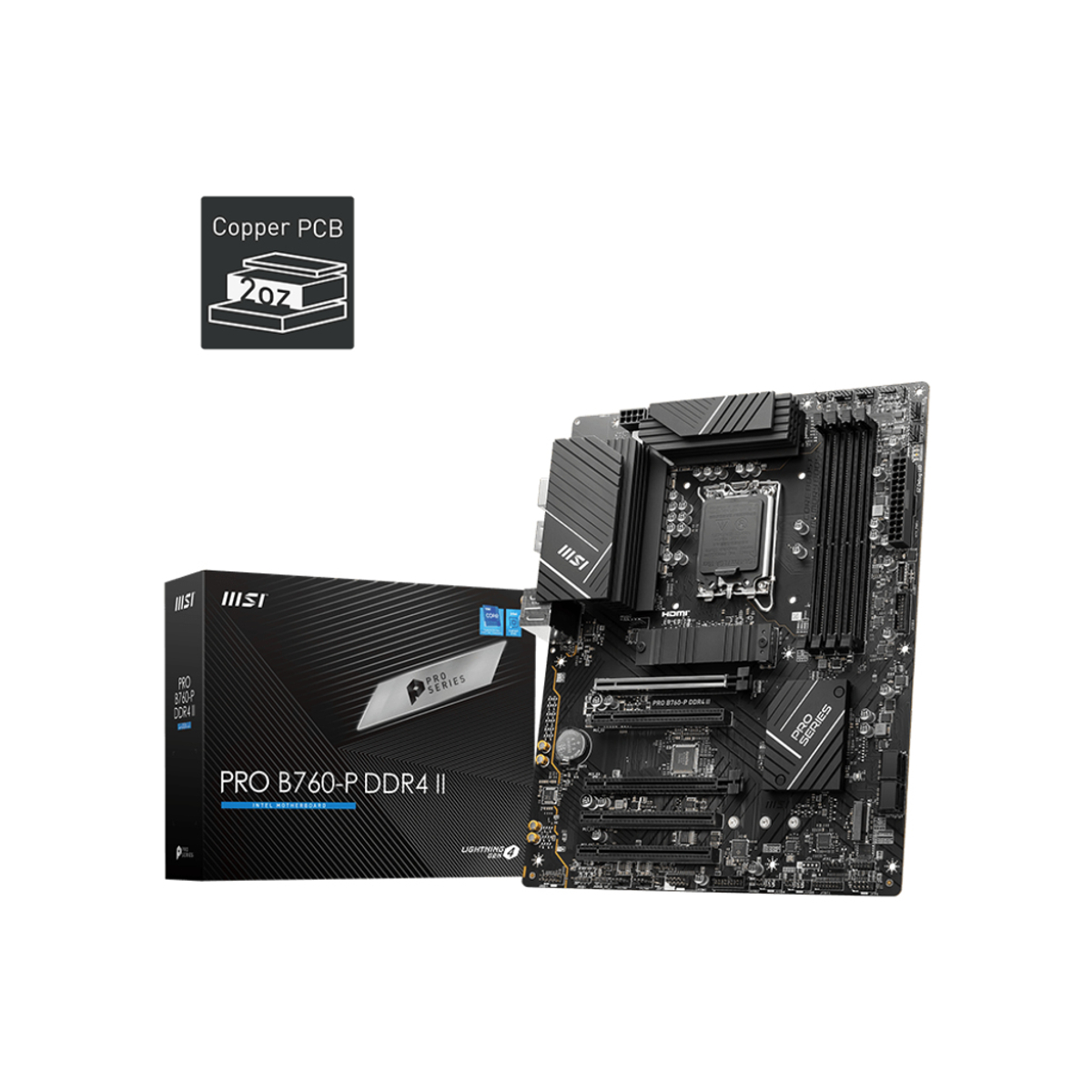 MB INT 1700 PRO B760-P DDR4 II ATX