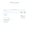 2-to-1 RJ45 Splitter Cable Adapter - F/M