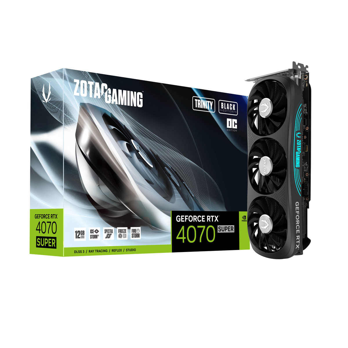 GPU NV 4070 Super Trinity BLK 12GB Fan