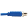 M12 X-Code Cat6a 10G F/UTP Blue 1 m