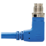 M12 X-Code Cat6a 10G F/UTP Blue 1 m