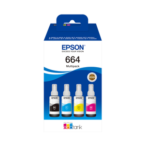 Epson, 664 EcoTank 4 Colour Ink  70ml Multipack