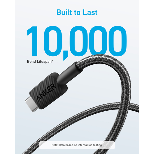 322 USB-A To USB-C Cable (3ft Braided)