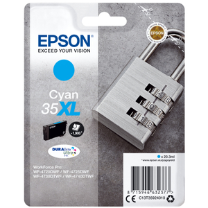 Epson, 35XL Padlock Cyan  Ink Cartridge 20ml