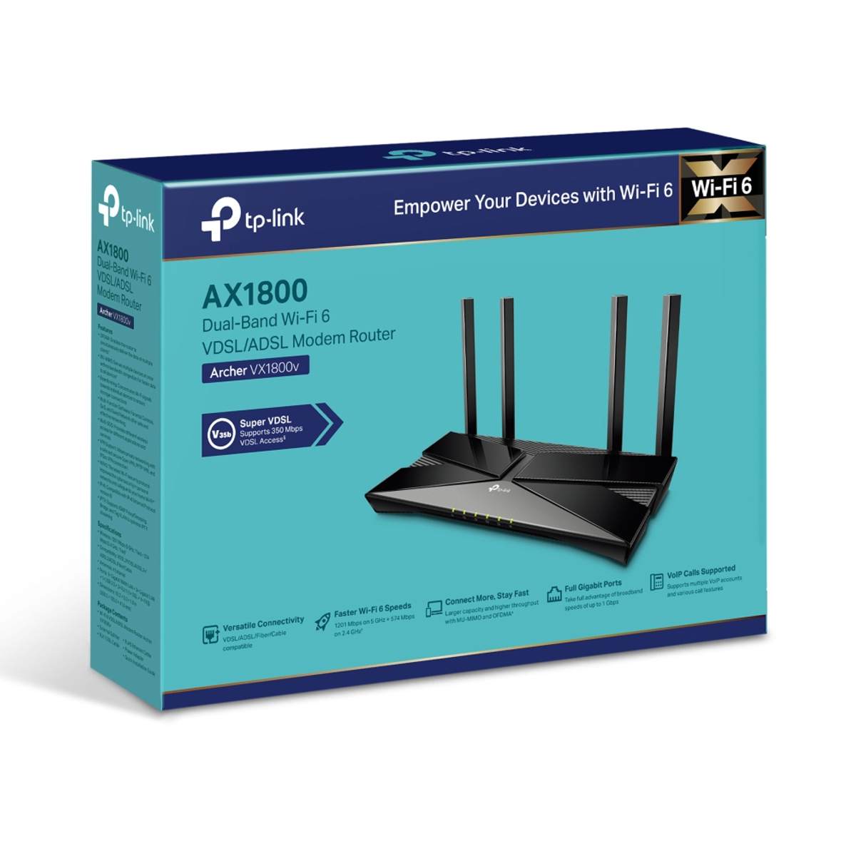 DualBand Wi-Fi 6 VDSL/ADSL Modem Router