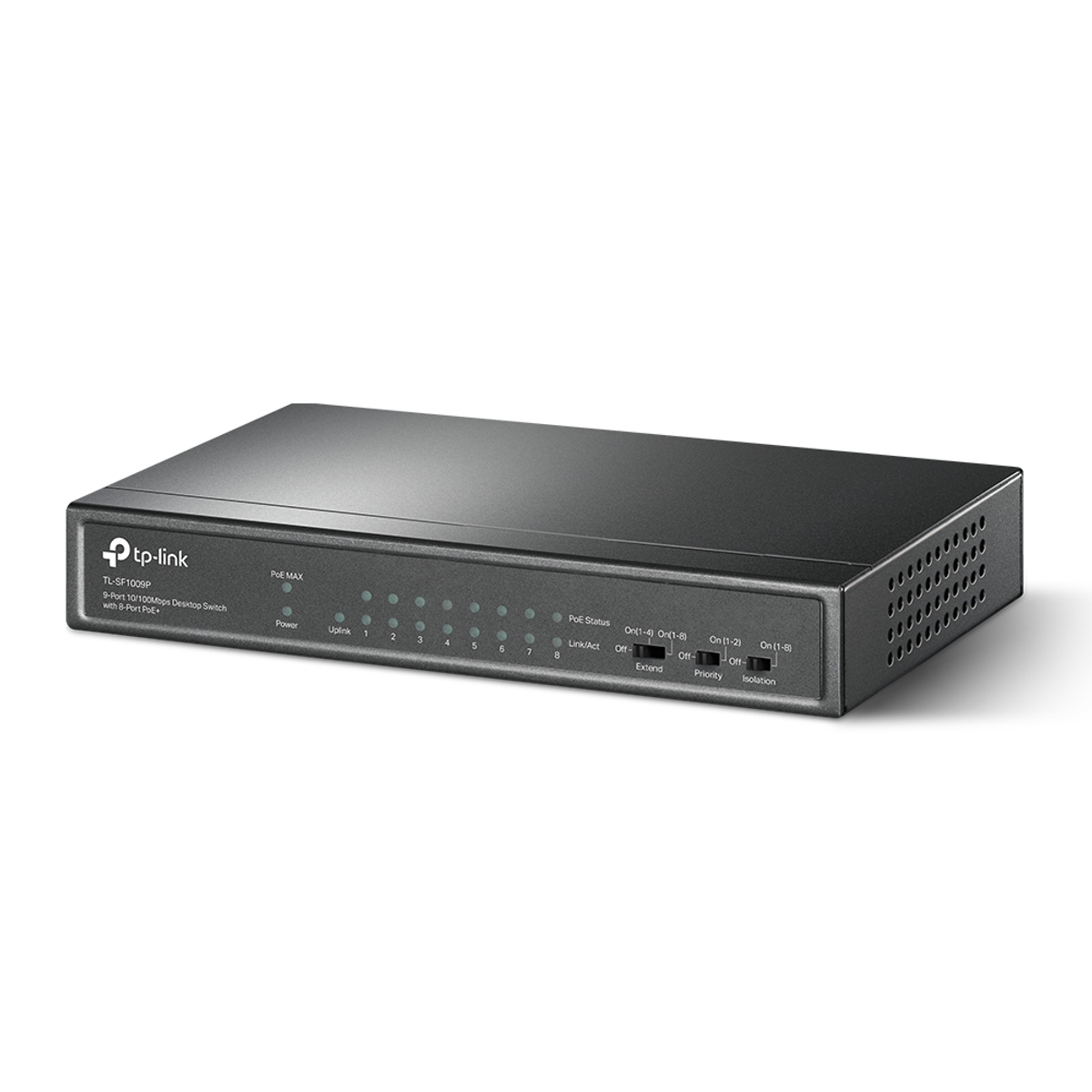 9-Port 10/100 Desktop Switch 8-Port PoE+