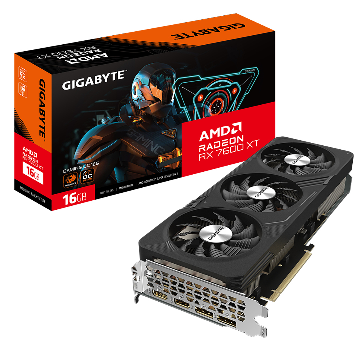 GPU AMD RX7600 XT Gaming OC 16G Fan