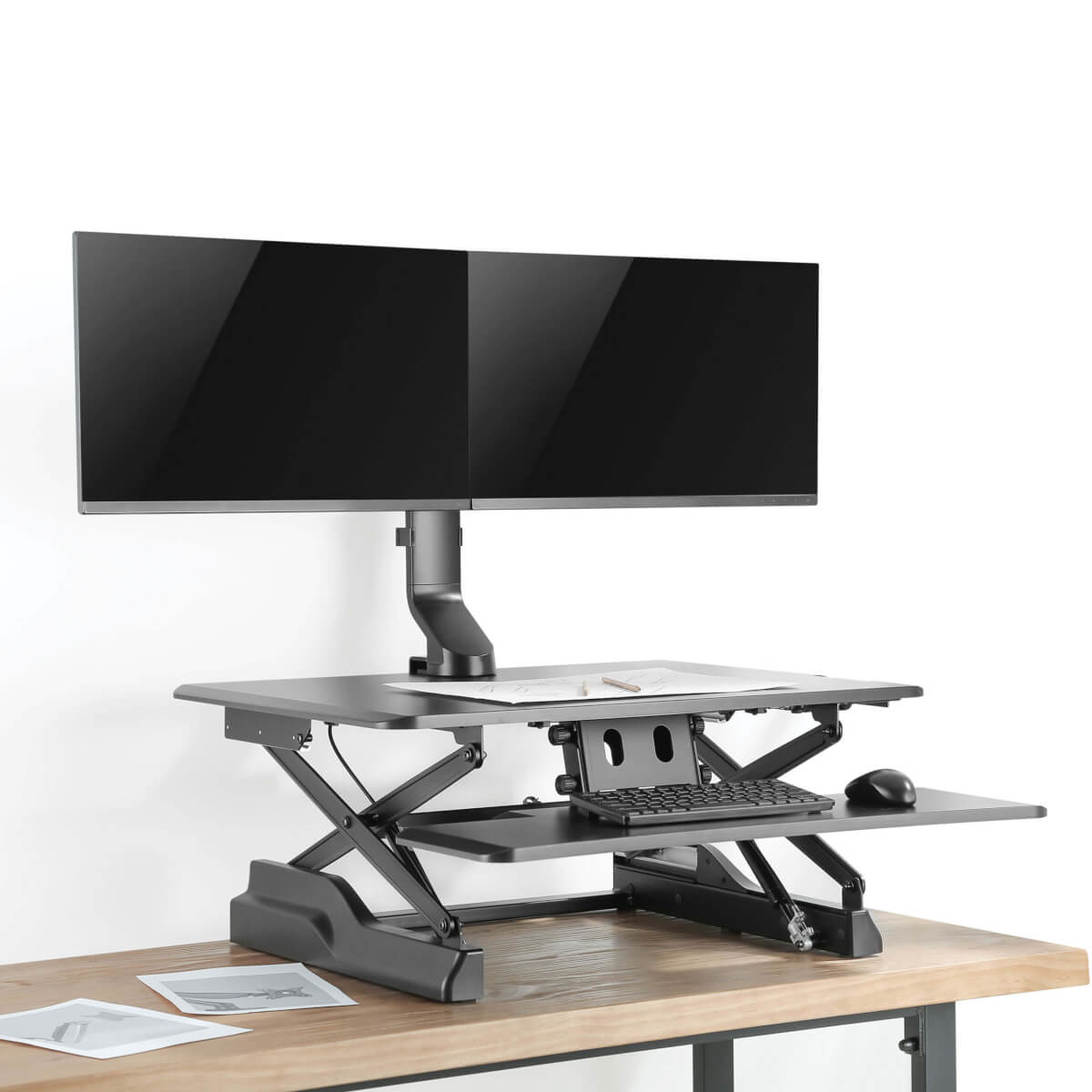 Dual-Display Monitor Arm W/Clamp 17-27In