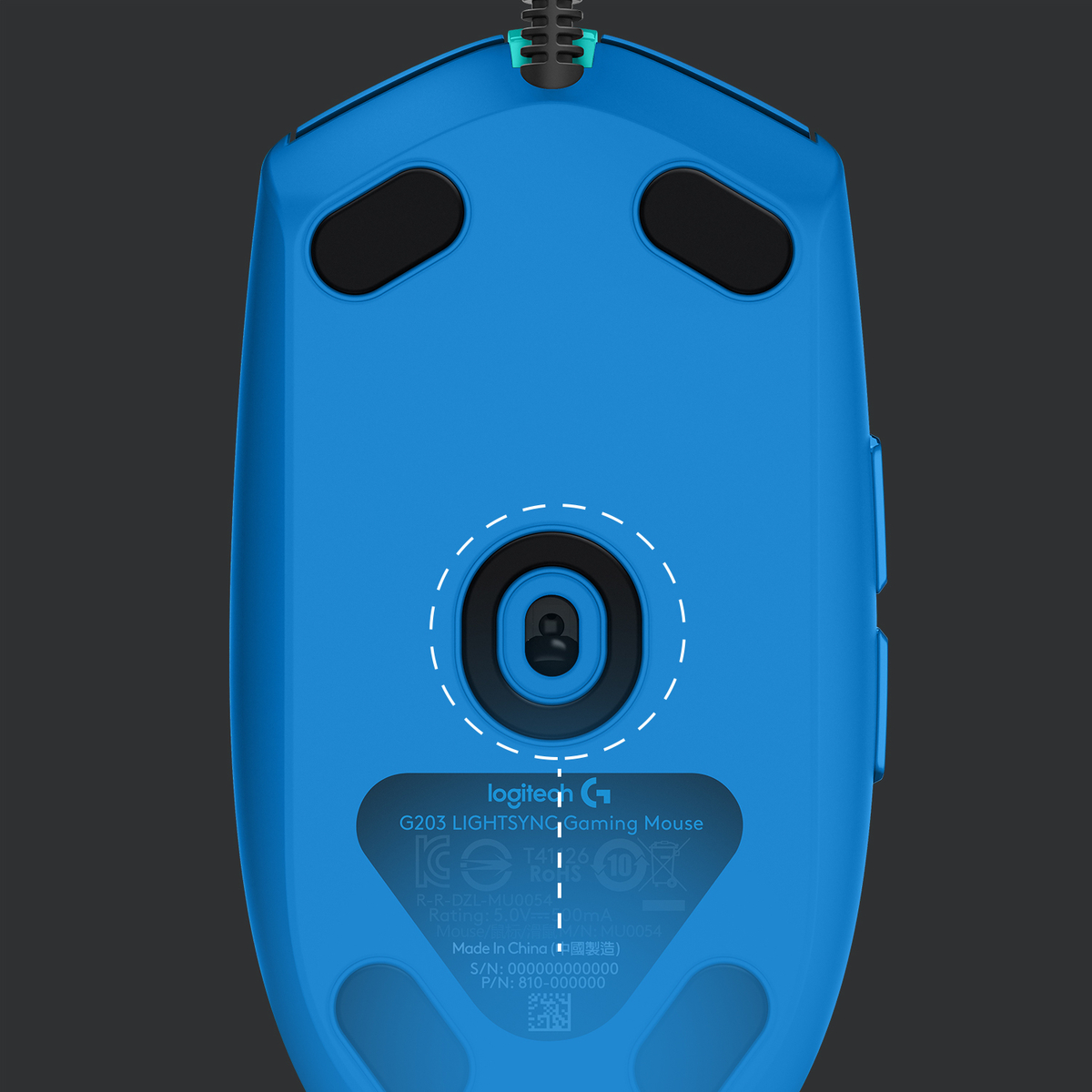 G203 Light SYNC Gaming Mouse-Blue