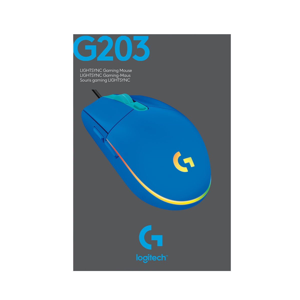 G203 Light SYNC Gaming Mouse-Blue