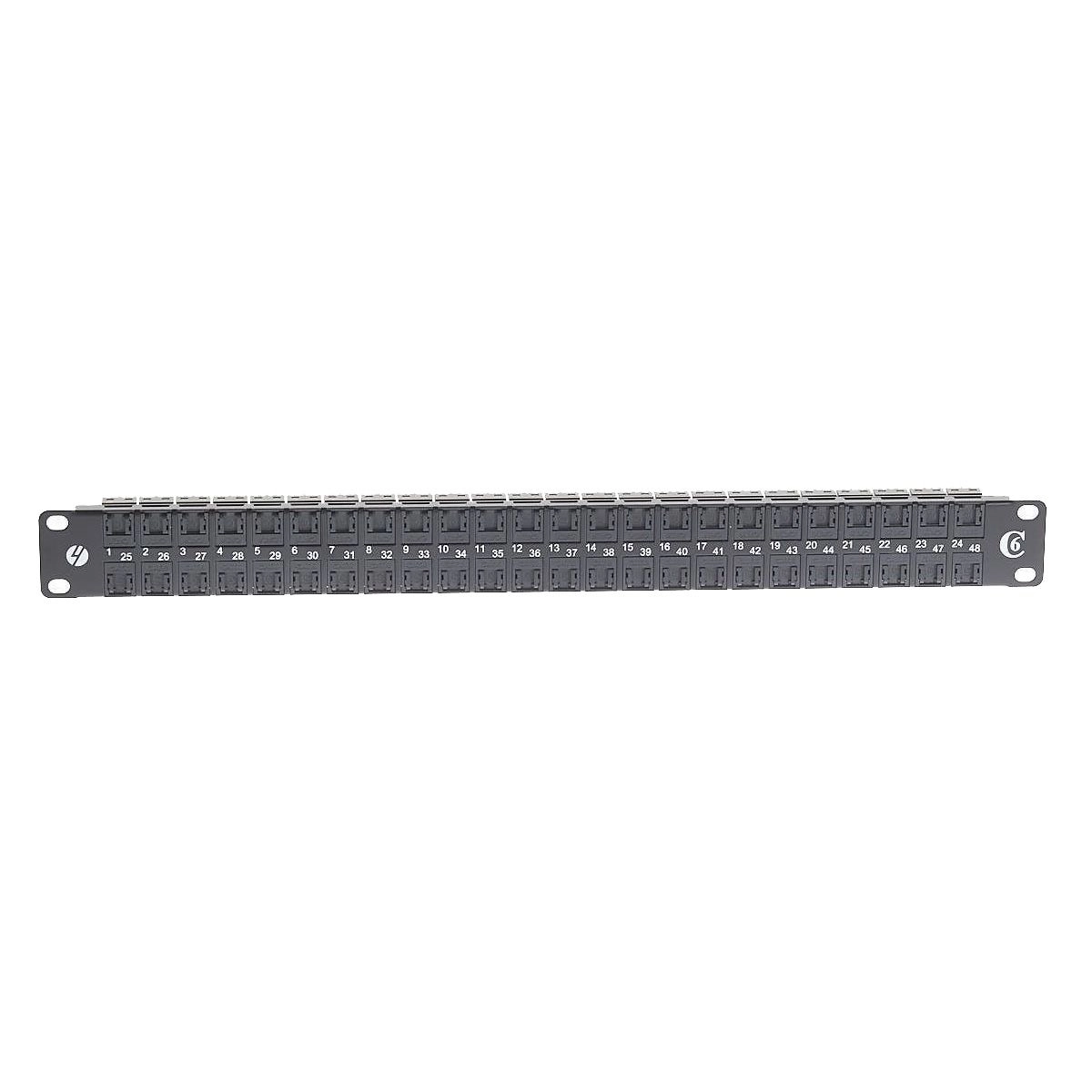 4C   Cat 6 RJ45 : 1RU 48 Port Patch Pane