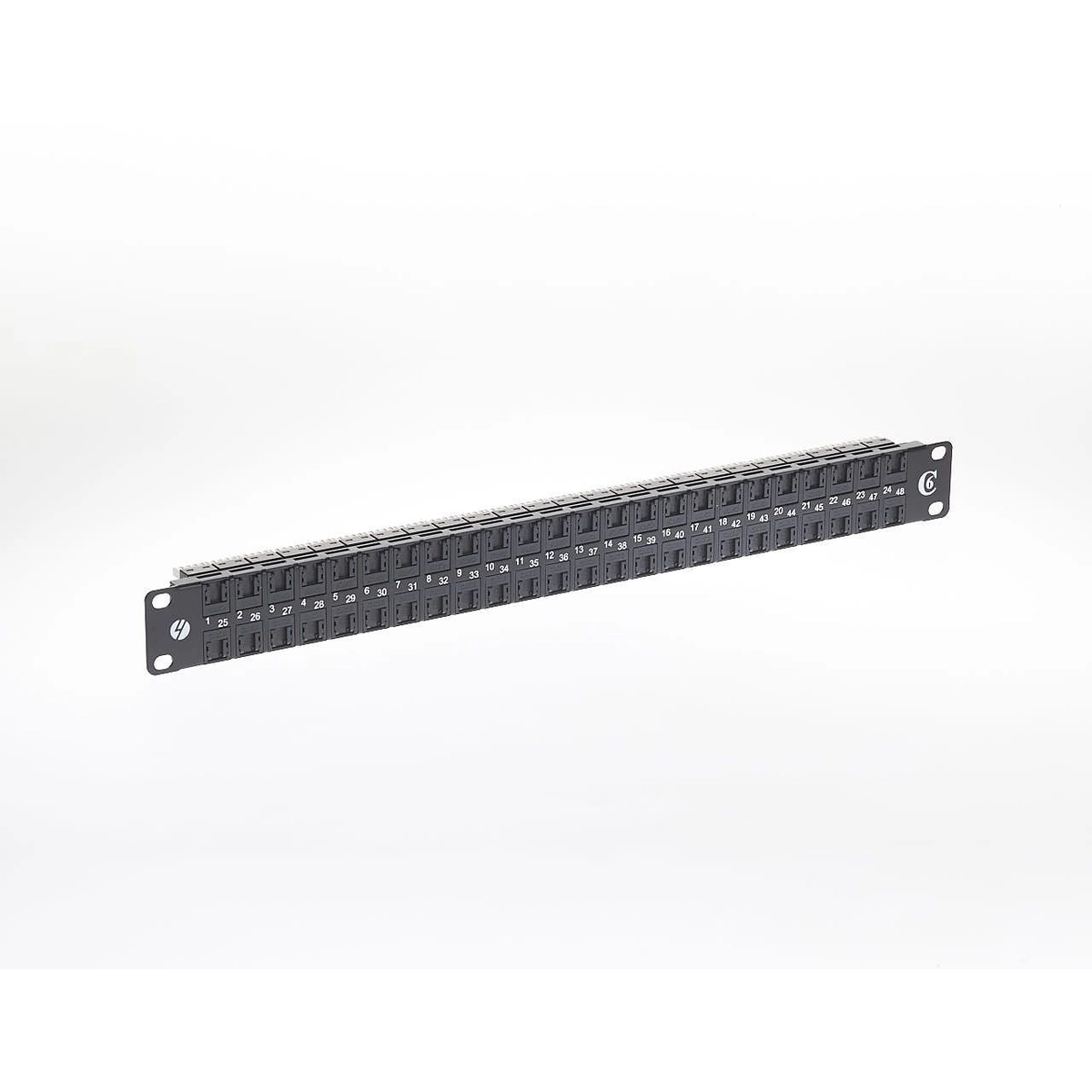 4C   Cat 6 RJ45 : 1RU 48 Port Patch Pane