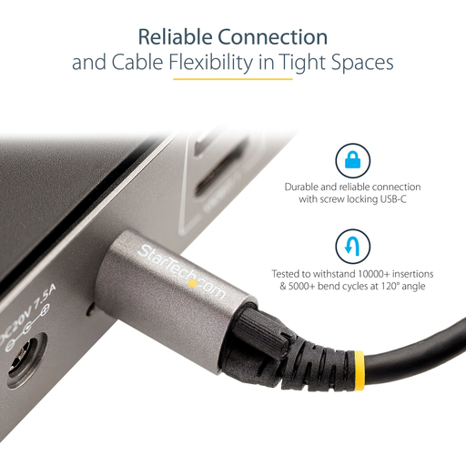 50cm Top Screw Locking USB C Cable